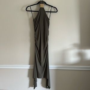 Green Bodycon Halter Dress